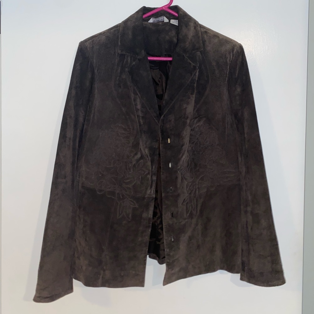 Suede leather jacket